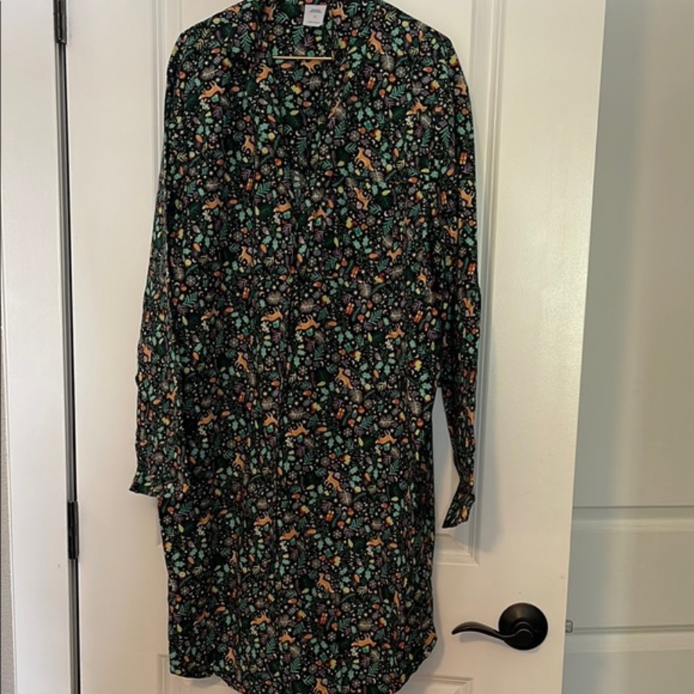 Floral Black Sleep Dress NWOT